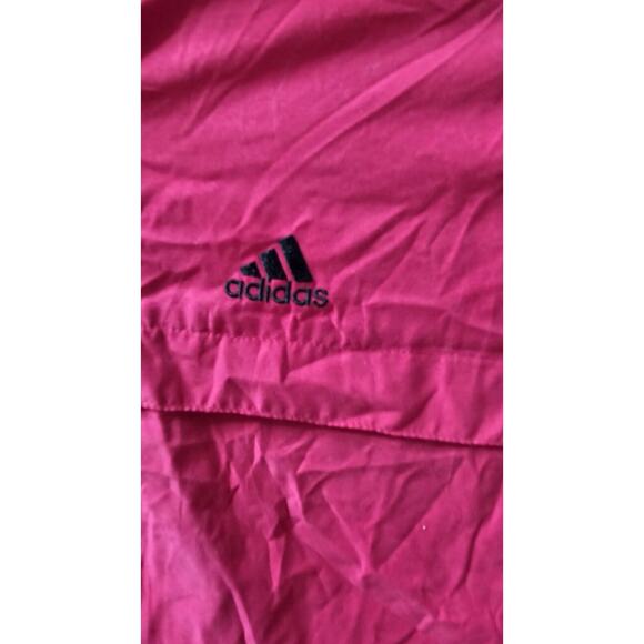 ADIDAS retro Bright Pink TRACK JACKET 3 Black‎ Stripes Women's sz S SMALL - Picture 3 of 5